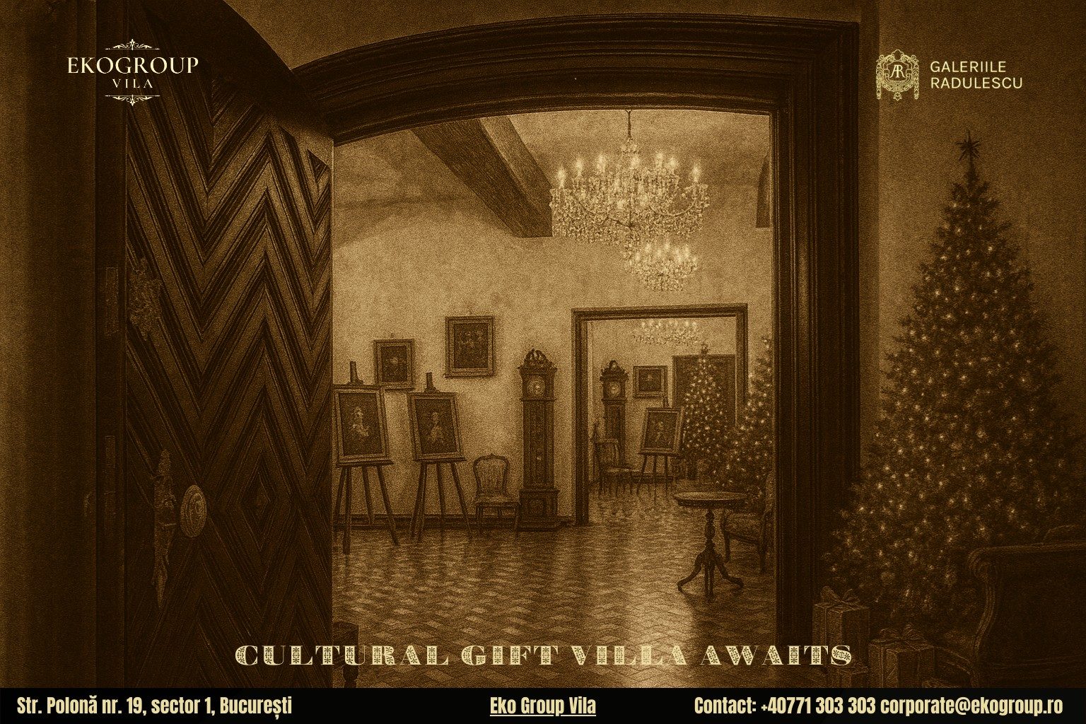 Un cadou de Crăciun inedit pentru pasionații culturii: acces la expoziția Crăciunul anilor ’30 de la Eko Group Vila 10 Un cadou de Crăciun inedit pentru pasionații culturii: acces la expoziția Crăciunul anilor ’30 de la Eko Group Vila